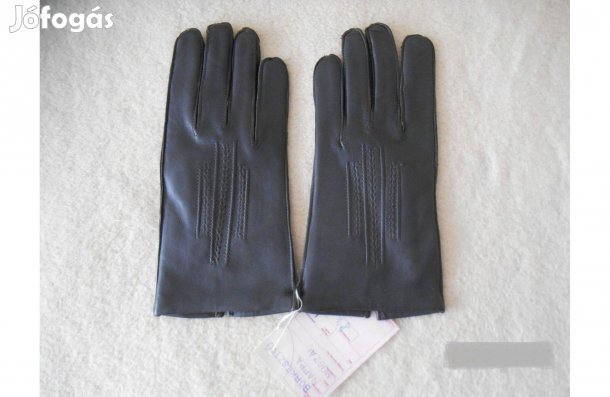 Férfi barna bőrkesztyű, 8 1/2-es, Új