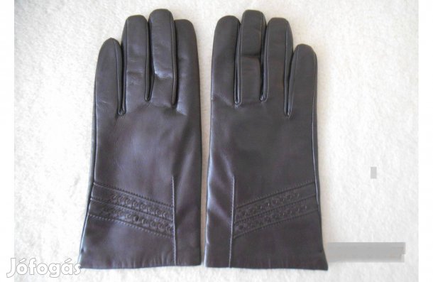 Férfi barna bőrkesztyűk 8 3/4-es , Új