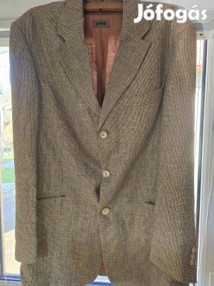 Férfi barna kockás zakó 52-es