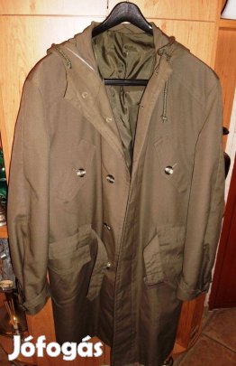 Férfi bélelt kapucnis vizlepergetős kapucnis kabát