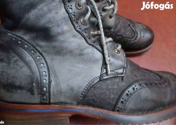 Férfi bőr bakancs elefántbőr desing