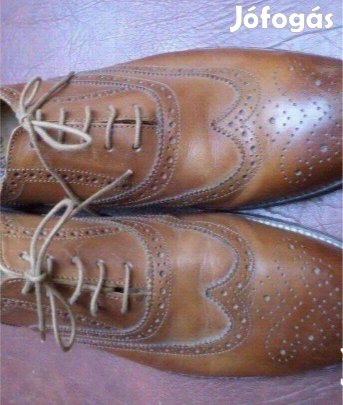 Férfi bőr cipő kézműves Angol luxus 46-os