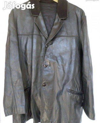 Férfi bőr kabát fekete valódi bőrkabát szép állapot