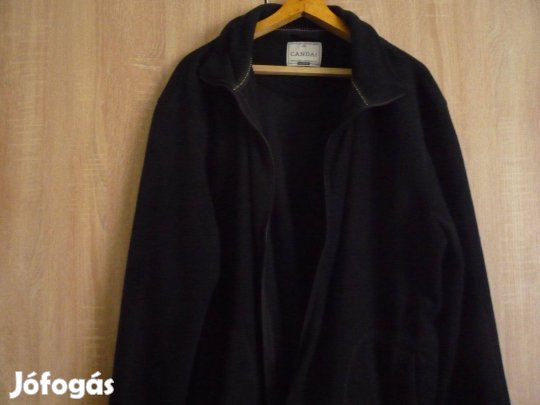 Férfi cipzáros pulóver, Canda, fekete, 2XL