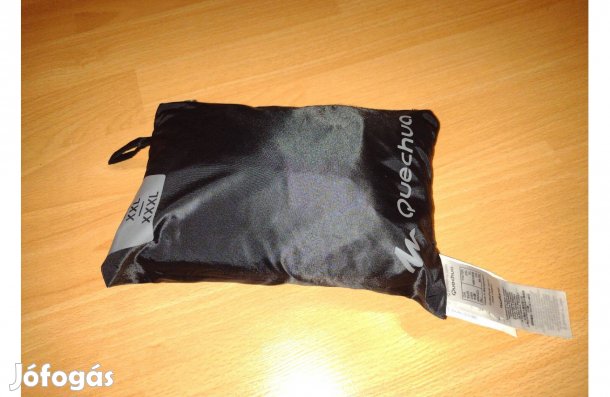 Férfi esőkabát fekete zsebbe összehajtható XXL