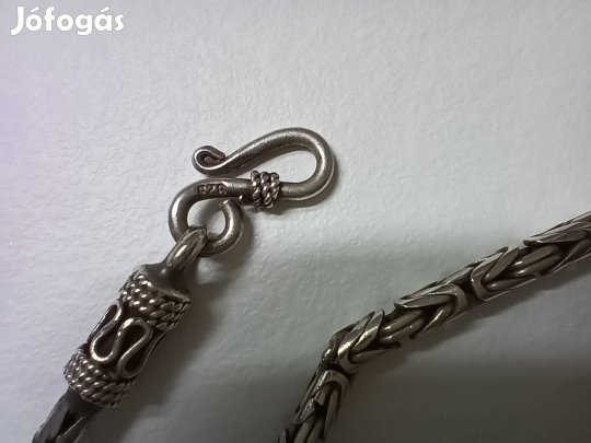 Férfi ezüst királylanc, nyaklánc 