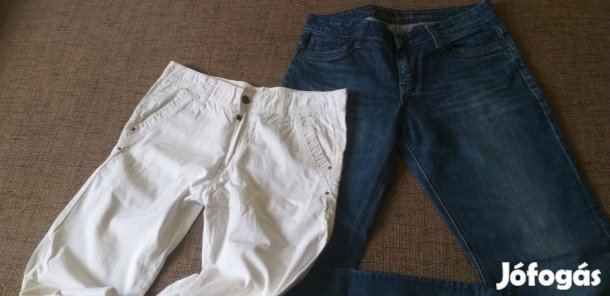 Férfi farmernadrág és fehér nadrág