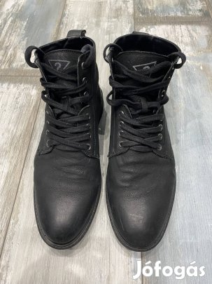 Férfi fekete EUR41-es bőr bakancs