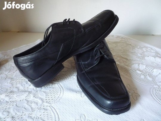 Férfi fekete, bőr cipő 45-ös