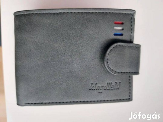 Férfi fekete műbőr pénztárca