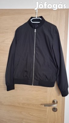 Férfi fiú H&M elegáns fekete bomber dzseki S 158 164