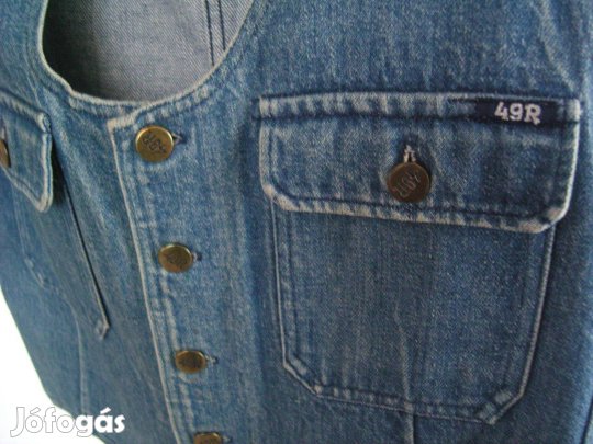 Férfi-fiú farmer mellény, 49 R retró farmermellény. M