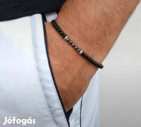 Férfi hematitos karkötő