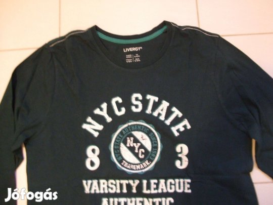 Férfi hosszú ujjú póló sötétzöld M méret