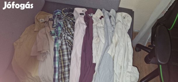 Férfi ingek akciósan! Rövid, hosszúujjú. 800ft/