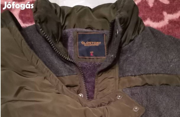 Férfi kapucnis vadász zöld dzseki