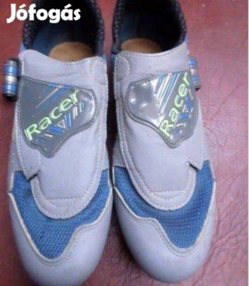 Férfi kerékpáros cipő kézműves 43-as Carbon