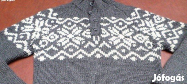 Férfi kötött gyapjú pulóver modern újszerű