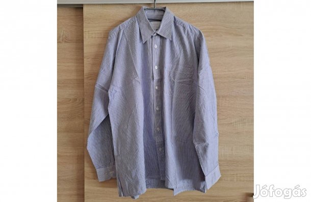 Férfi l-es 40-es újszerű Designers csíkos hosszú ujjú ing L 40