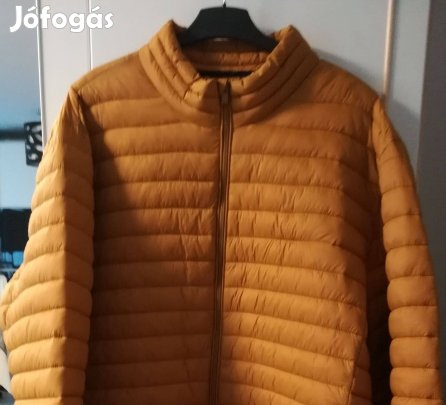 Férfi mustársárga, pihekönnyű,steppelt dzseki,52-54-méret,új!/61