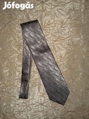 Férfi nyakkendő - Premiere Line - khaki-ezüst