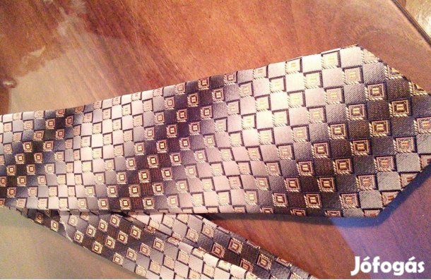 Férfi nyakkendő szürke színátmenetes DelMonte