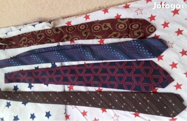 Férfi nyakkendők megkímélt állapotúak Szürke Szines Fekete 1000 ft/db