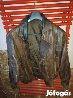 Férfi retro bőrkabát 