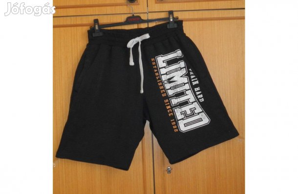 Férfi rövidnadrág , Fsbn márka. L- es. Fekete, díszes, pamut