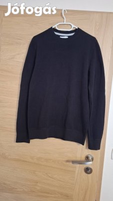 Férfi s.Oliver elegáns fekete kötött pulóver M
