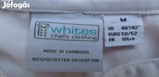 Férfi szakács fehér séf kabát munkaruha