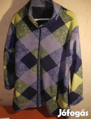 Férfi szines kockás moher téli kardigán