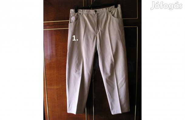 Férfi vászon hosszúnadrág 50-es 2 db