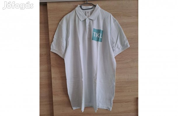 Férfi xxl-es új póló rövid ujjú fehér munkás póló XXL
