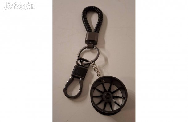 Férfiaknak vagány Fashion Wheel fekete kulcstartó!