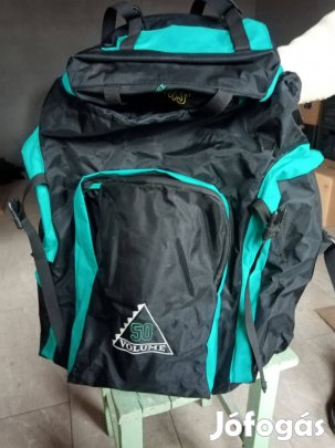 Fermis 50l-es- zöld-fekete- hátizsák,túrazsák
