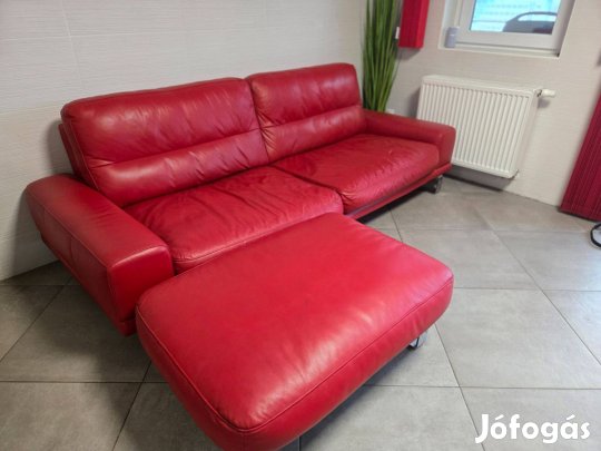 Ferrari piros bőrkanapé