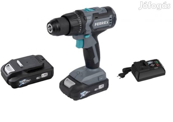 Ferrex 20-V akkus csavarbehajtó (kefe nélküli) Akkumlátorral-Töltővel!