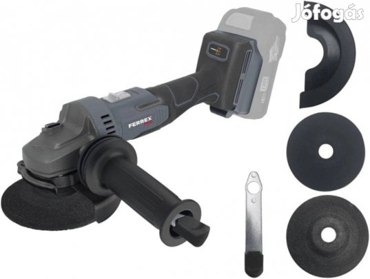 Ferrex Pro szénkefe nélküli sarokcsiszoló Akkumulátorral töltővel!