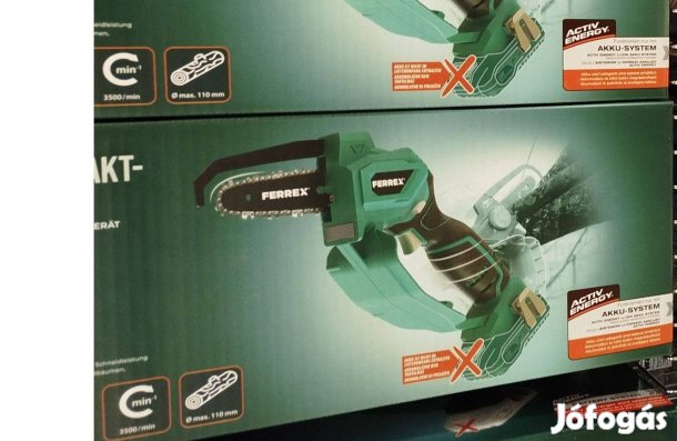 Ferrex akkumulátoros láncfűrész,Ferrex Solo 20V Eredeti dobozában új