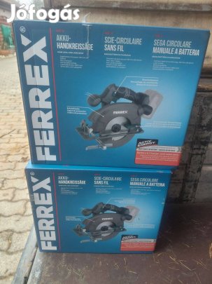 Ferrex akkus kézi körfűrész kefe nélküli motorral