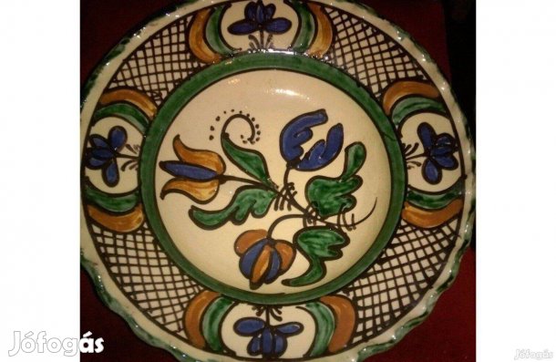 Festett kerámia tál eladó