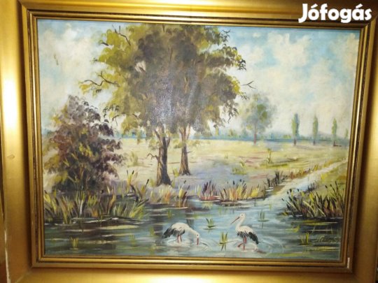 Festmény Gólyák olaj vászon