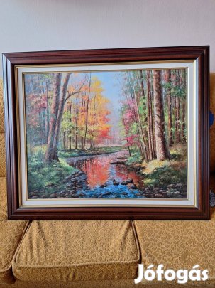 Festmény Pozsonyi Zsolt -Erdei patak
