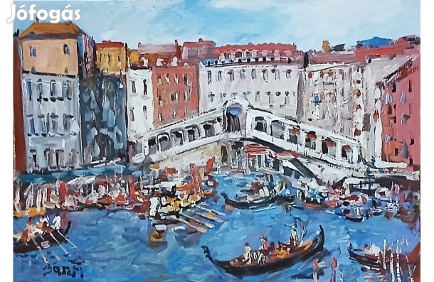Festmény (02/07) - Bánfi : Velence (olaj, karton, 50x35 cm)