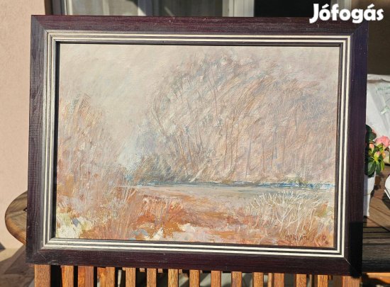 Festmény - Deres táj (36 cm x 48 cm)