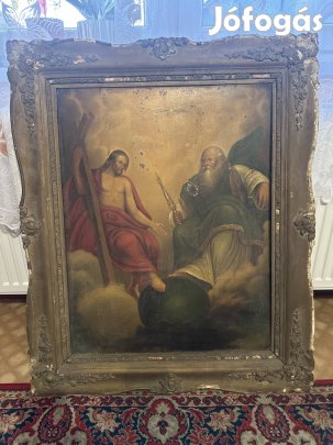 Festmény antik Szentháromság 