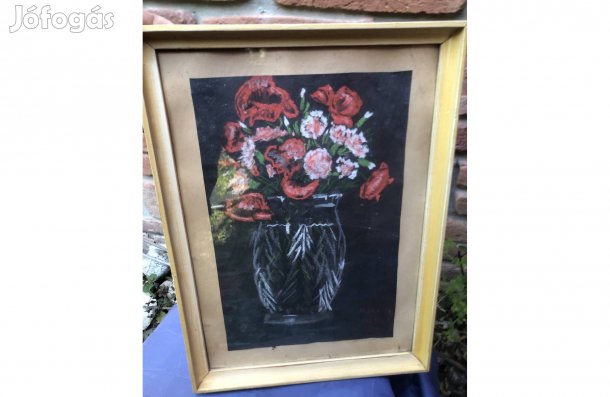 Festmény csendélet az 1960-as évekből 34* 47 cm,szignózott 18000 Ft