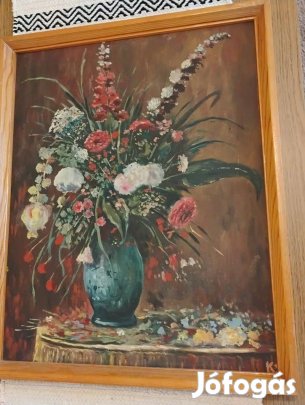 Festmény eladó 60 cm * 48 cm-es KS monogrammal