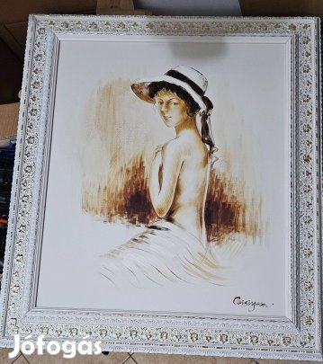 Festmény fakerettel